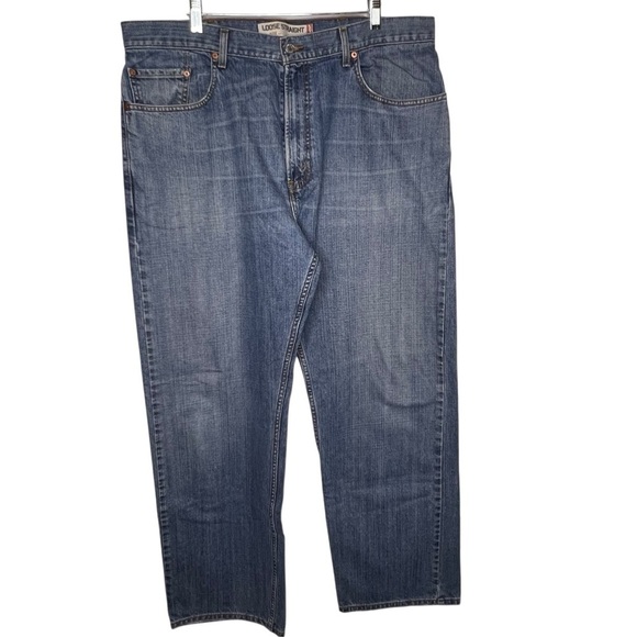 Levi's Men's 569 Loose Straight Fit Jeans Medium Wash Size 39W x 34L Cotton - Picture 6 of 13